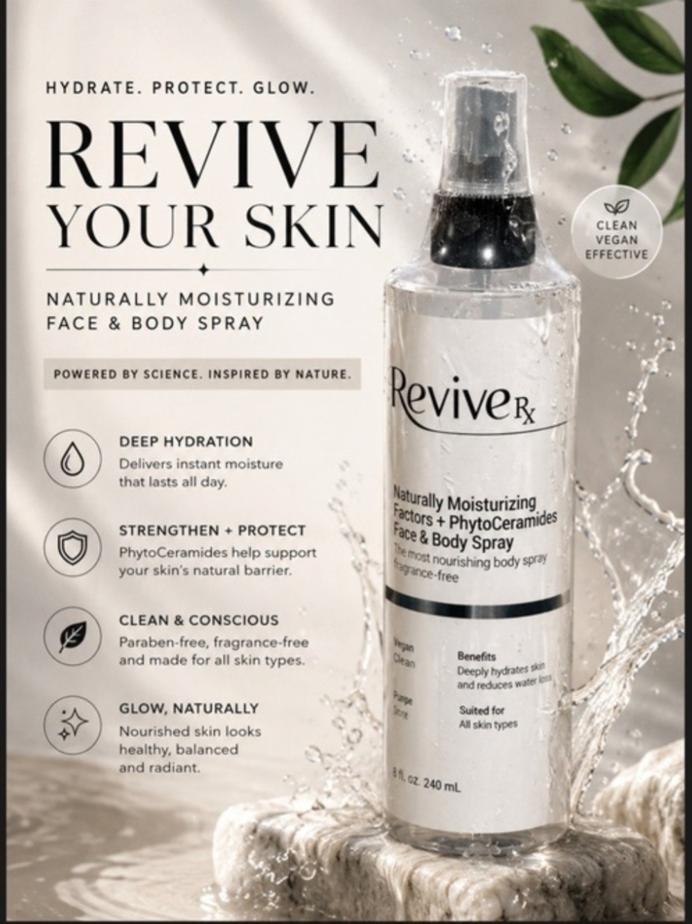 Naturally Moisturizing Face & Body Spray — White Hydrating Spray
